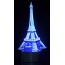 3D Eifel Tower Laser Cut Precision LED Lights