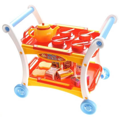 Tea Time Trolley Cart Pretend Play Set