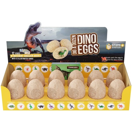 One Dozen Dinosaur Fossil Egg Digging Kit